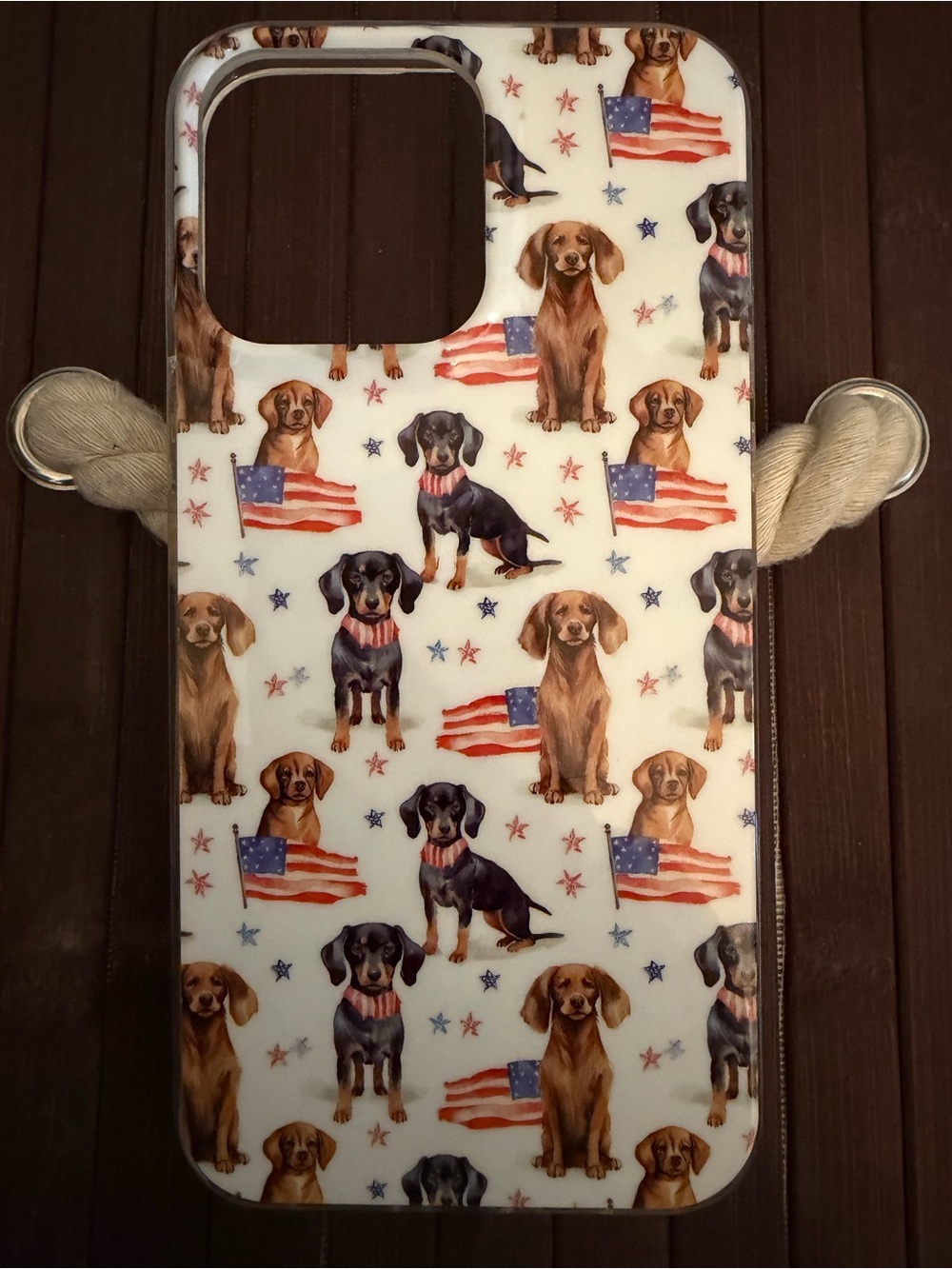 Poppy Patriotic Dogs iPhone 15 Pro Max Case w/ MagSafe